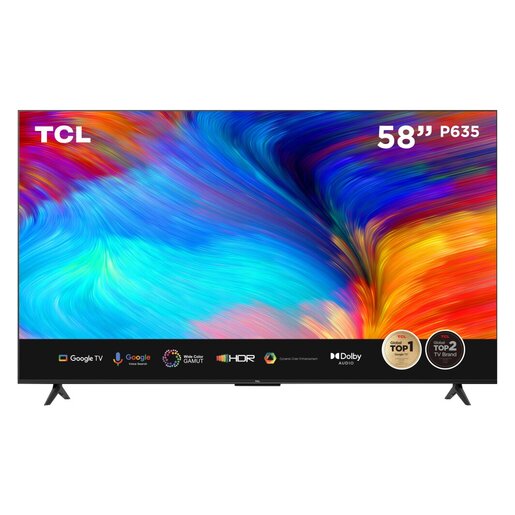 TCL 58 Inch TV 58P635 Google TV 4K HDR